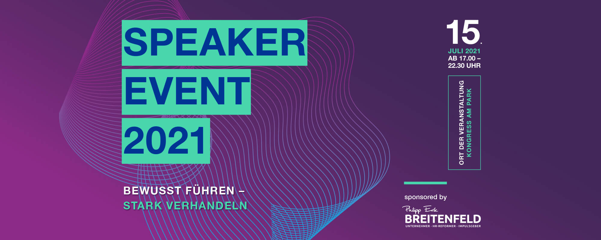 Speaker Event 2021, sponsored by Breitenfeld